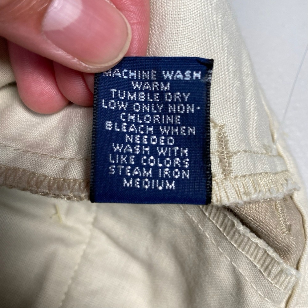 NEW 90s Polo Ralph Lauren Hammond Pants 34x36 Cuffed Mens Pleated Classic Beige - Picture 11 of 15